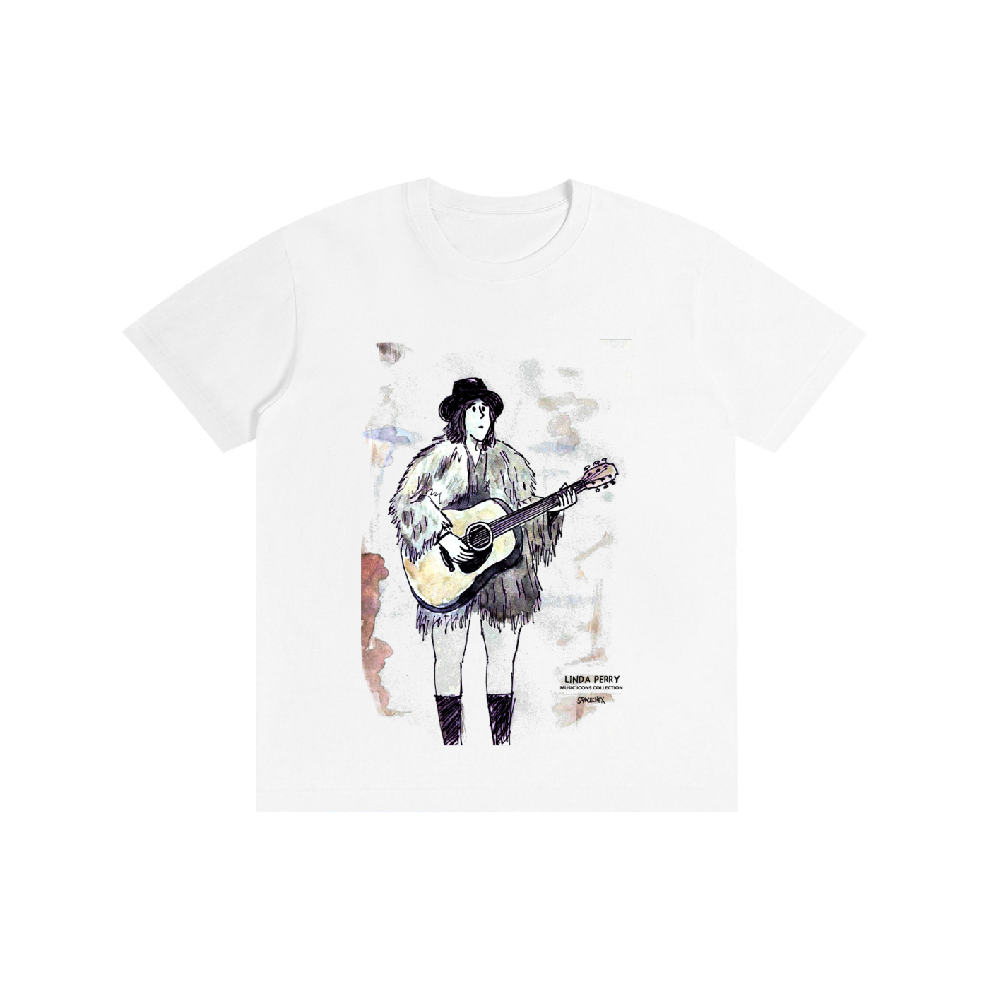 LINDA PERRY/MUSIC ICONS-Pure Cotton Unisex T-Shirt