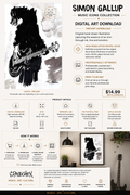 Simon Gallup– Digital Art Print | Music Icons Collection by Spacechex