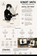 Robert Smith – Digital Art Print (12" × 18") | Music Icons Collection